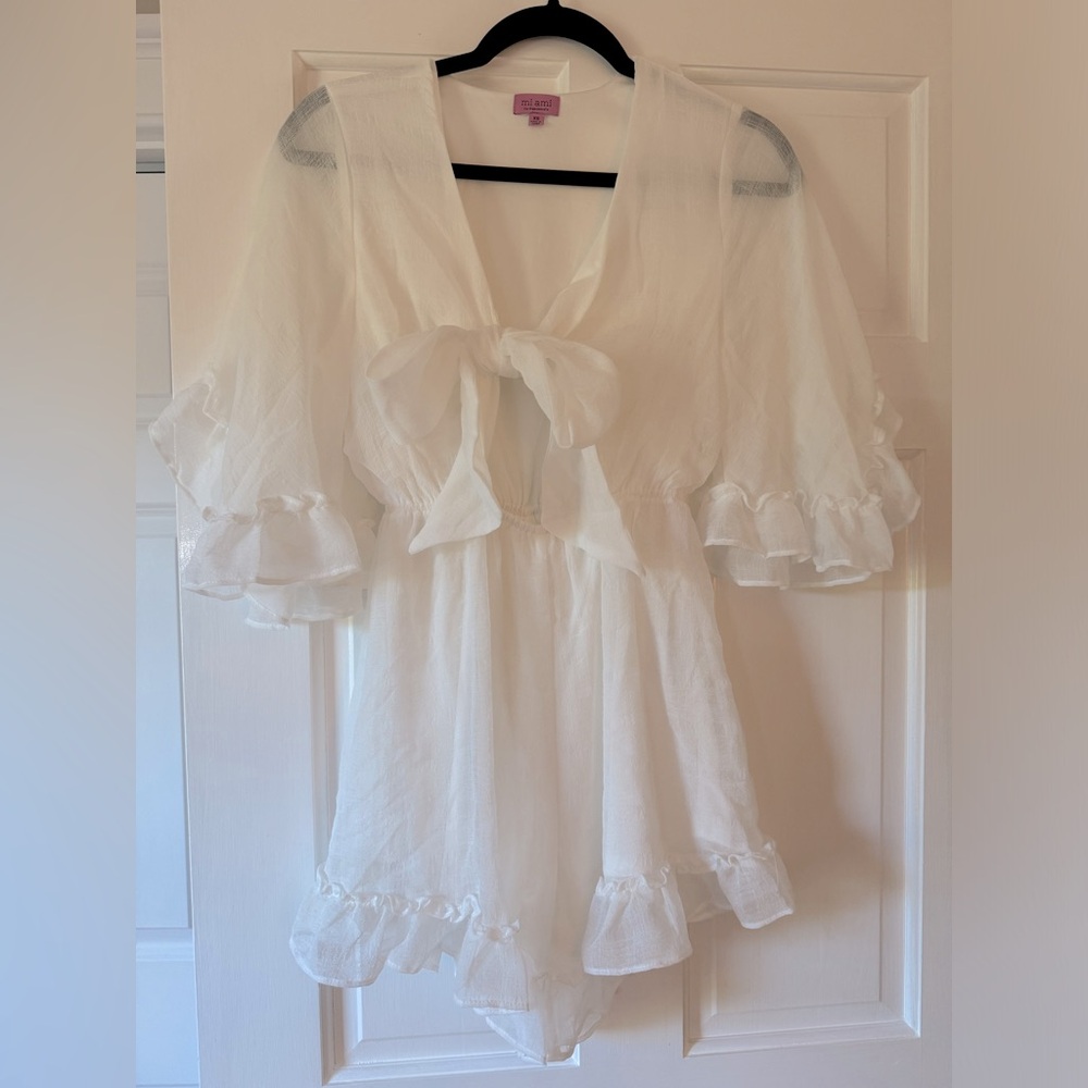 White Bridal Romper